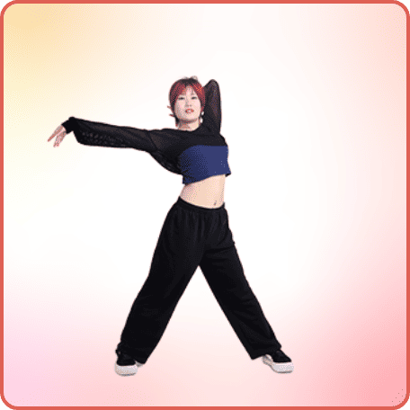 JAZZ HIP HOPコースのレッスン風景