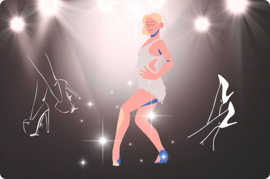 ヒールで魅せる女性ダンス
