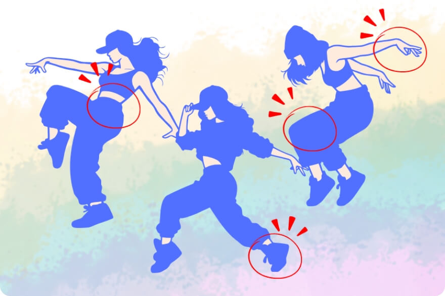 動きのクセを見直せる