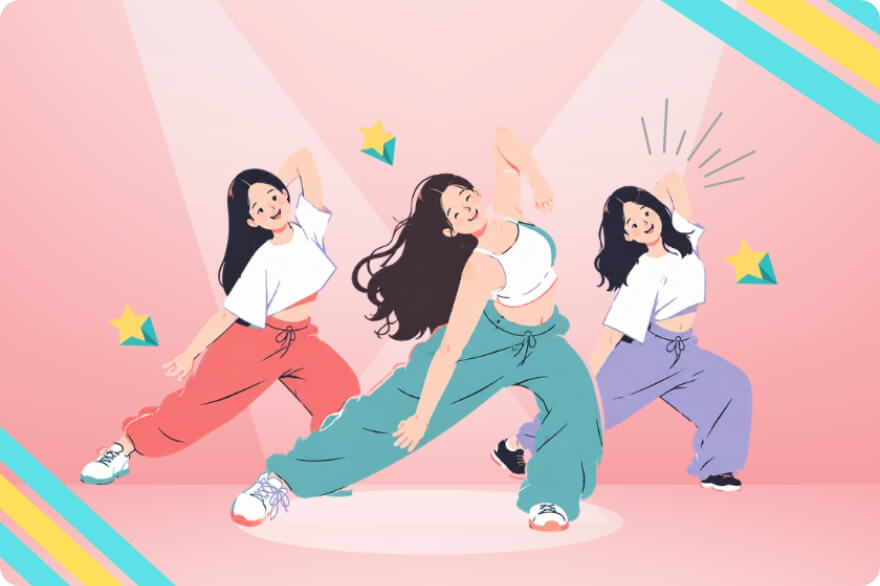 Popダンスのパフォーマンス