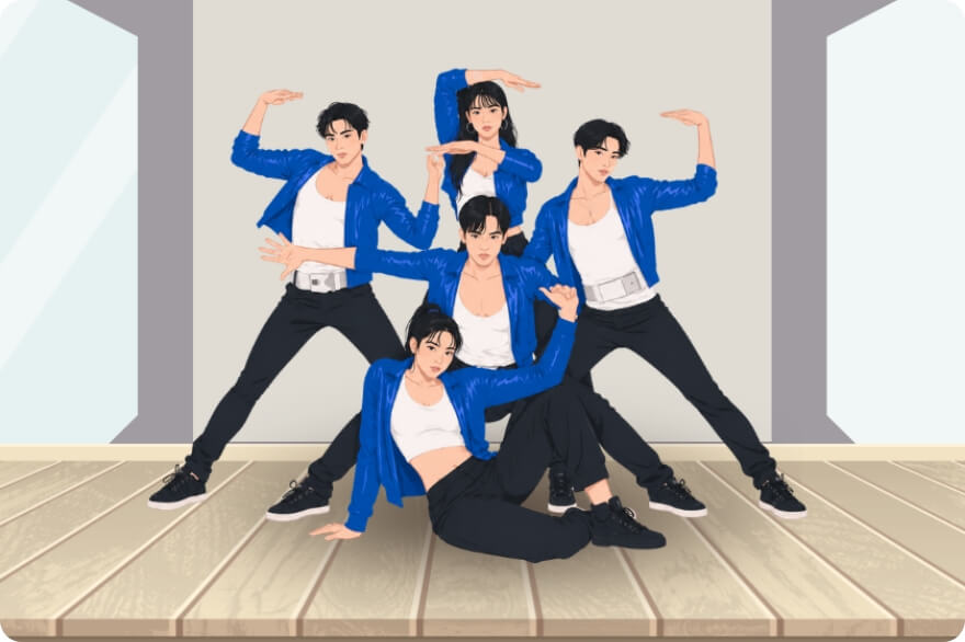 Vogueダンスのポージング