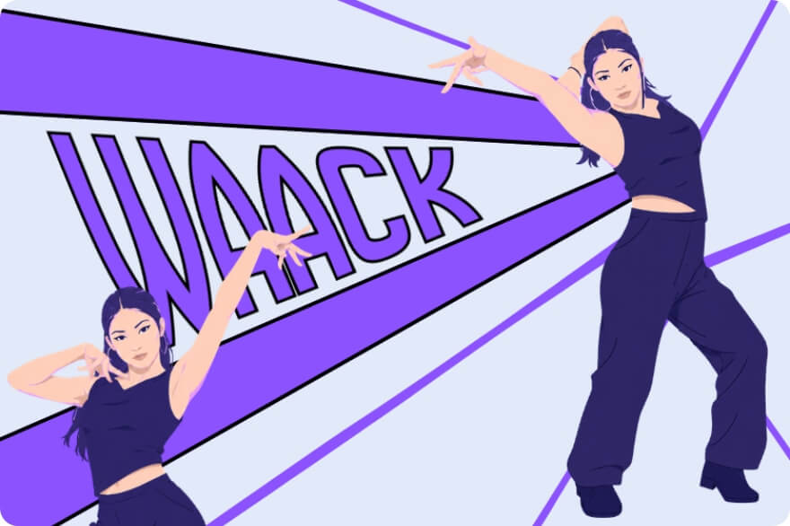 Waackダンスのポーズ